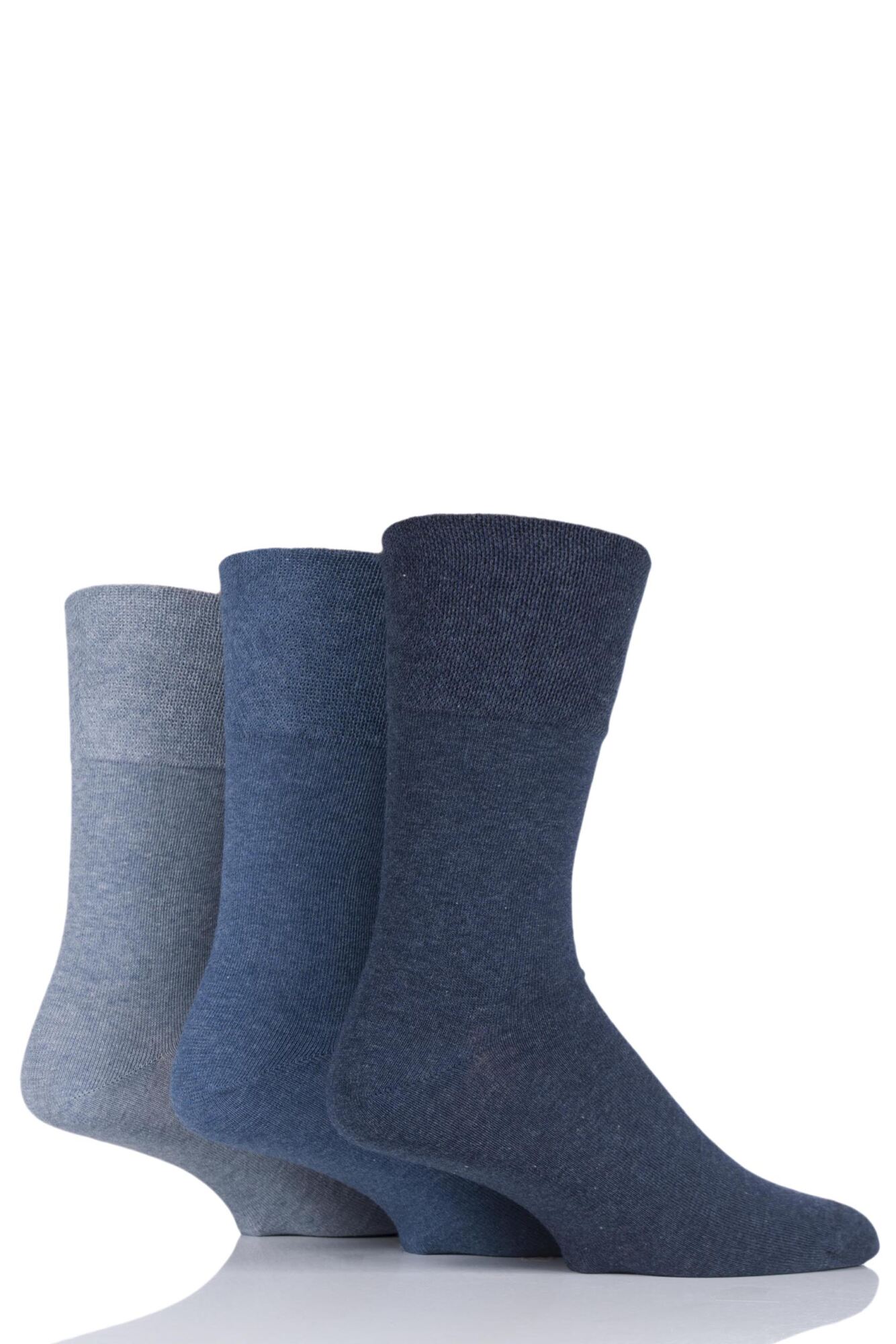 IOMI NAVY BLUE AND LIGHT BLUE MARL SOCKS